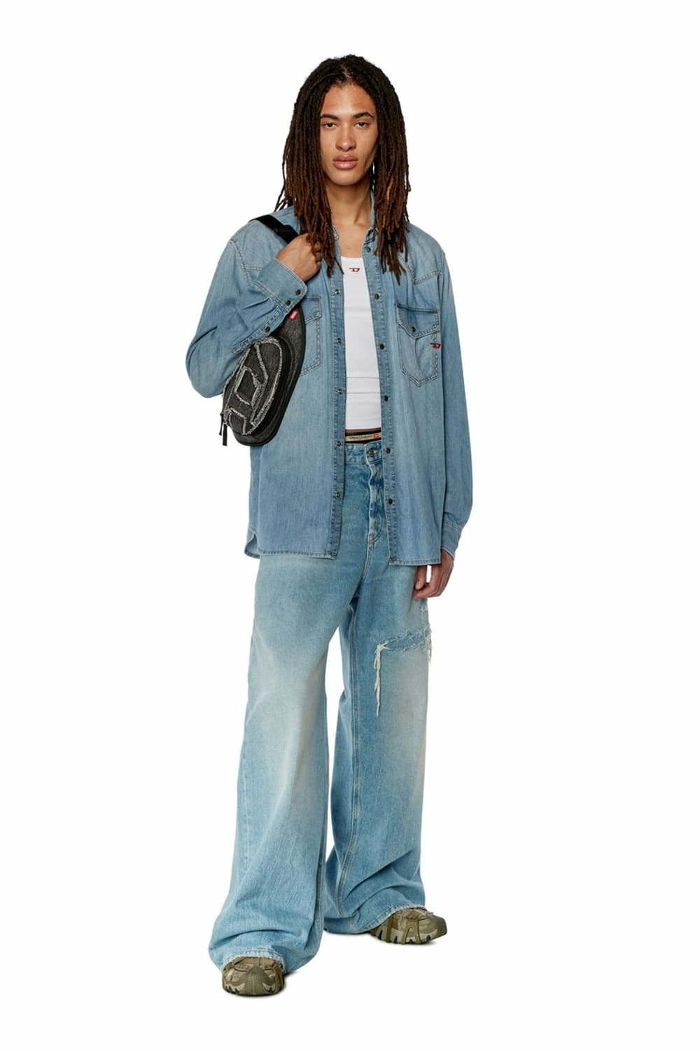 디젤 d-rise 09e25 와이드 데님 32 상품이미지4