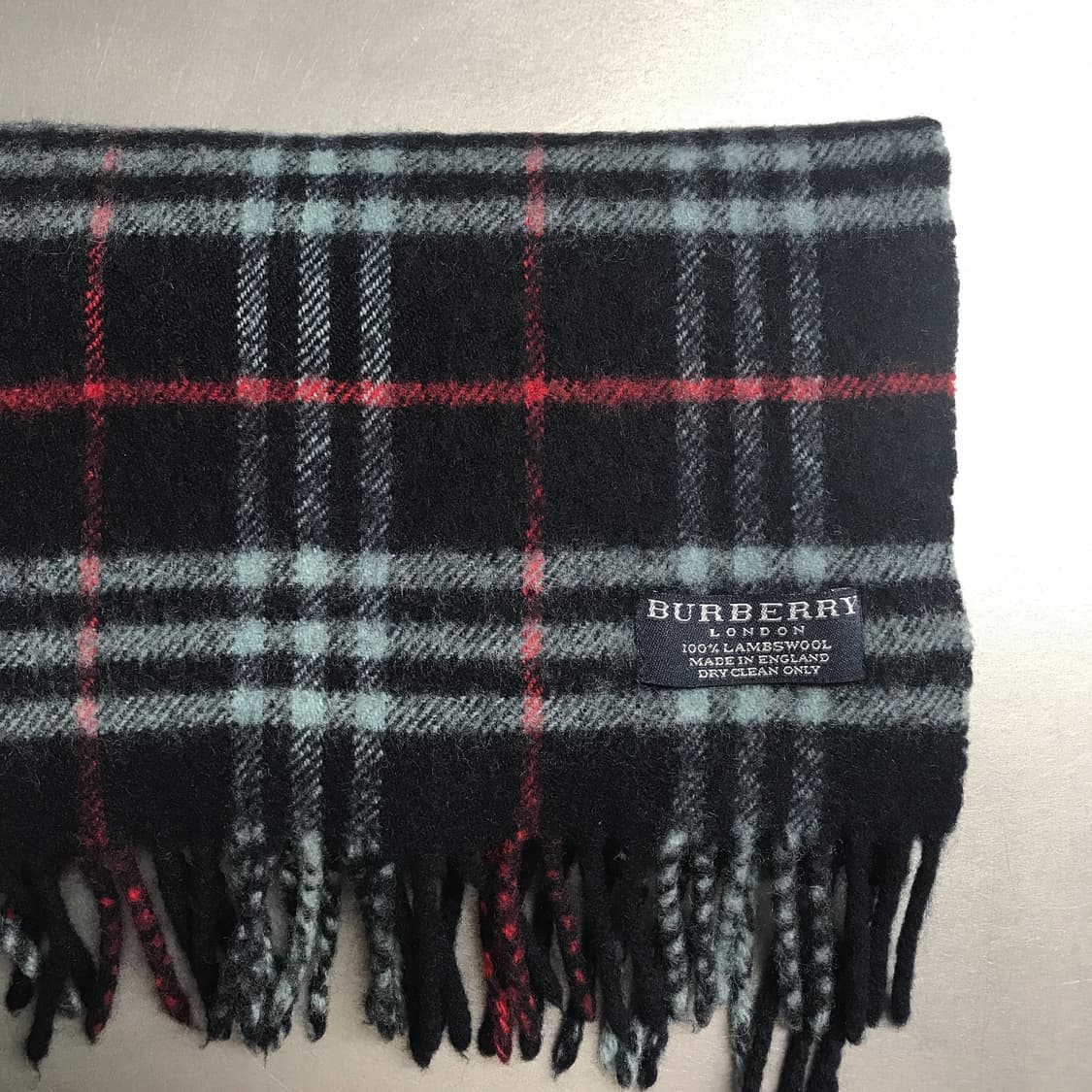 버버리 정품 램스울 머플러 네이비 상품이미지2