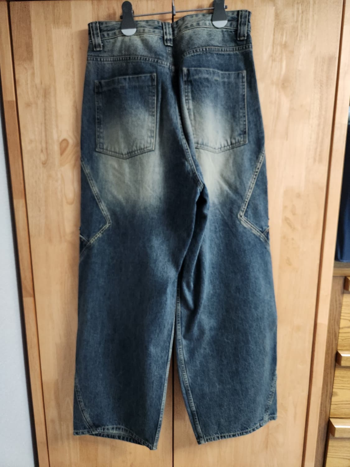 노운 side line cargo denim pants (blue) 1시 상품이미지2