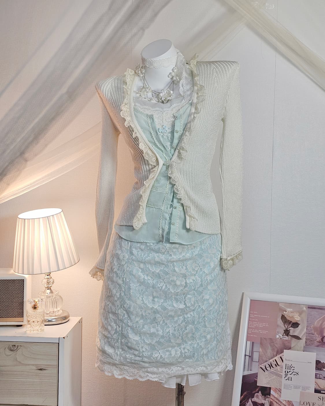 Blue fairy mori look style set 상품이미지2