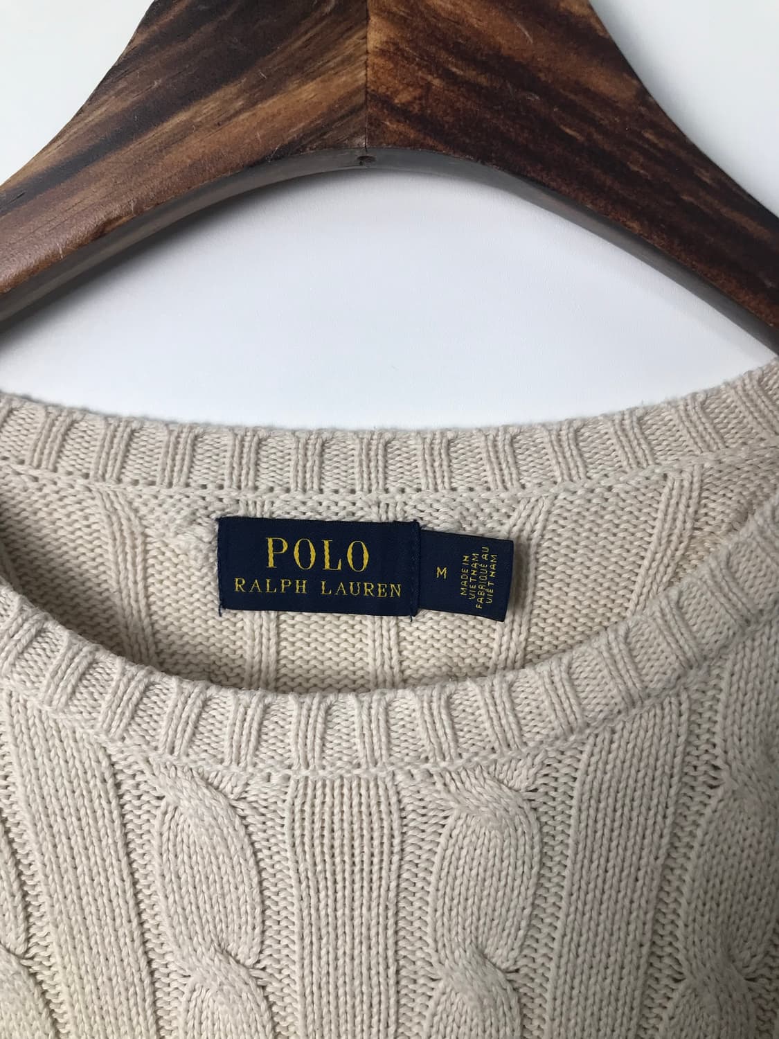 폴로 랄프로렌 신형 아이보리 꽈배기 니트 상품이미지5