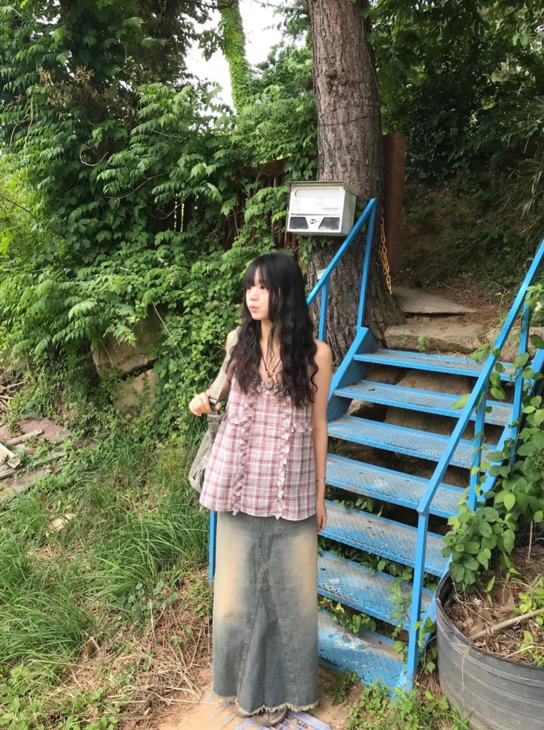 시즐 seezul 하우 체크 슬리브 나시 상품이미지4