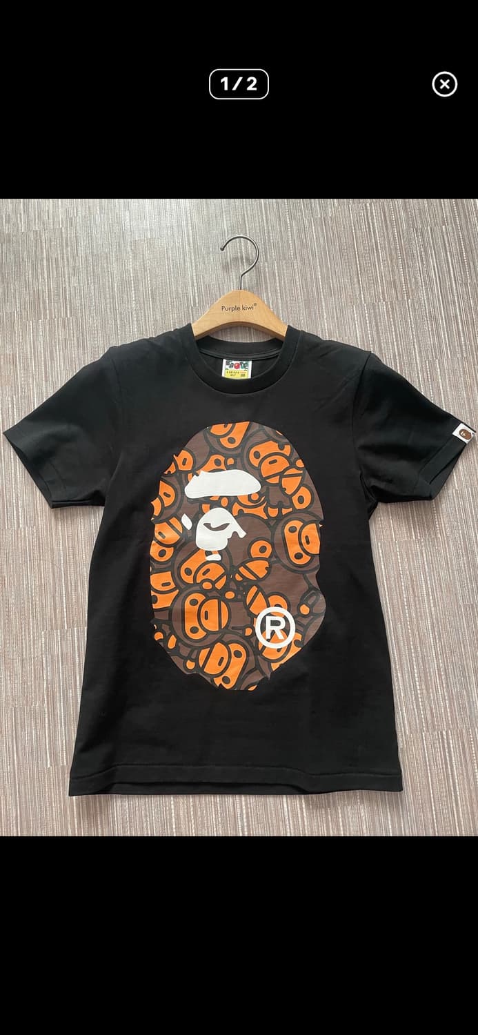 새거) 베이프 마일로 빅헤드 반팔 티셔츠 xxs bape 상품이미지1