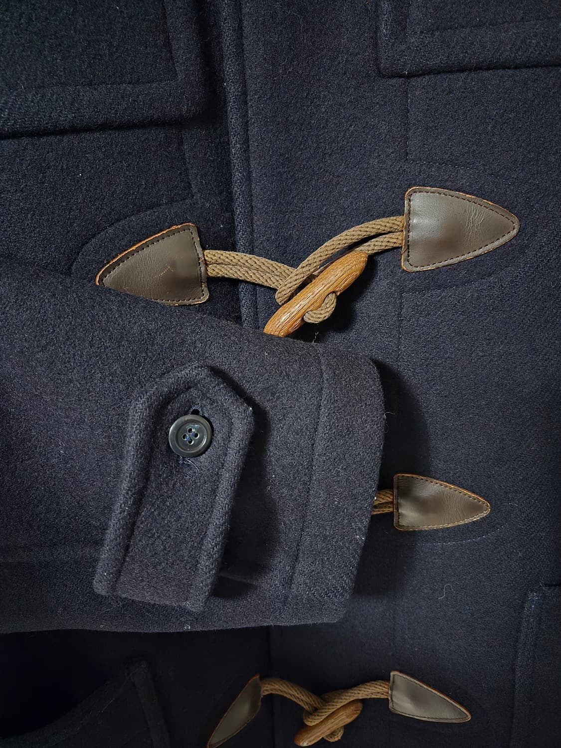 (L) van jac 반작 더플 코트 네이비 상품이미지3