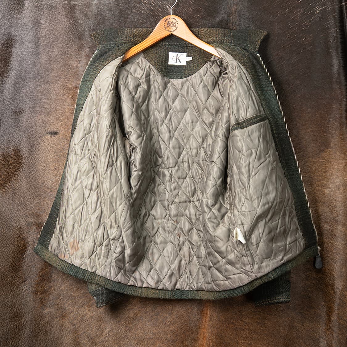 [100] 90s~ 캘빈클라인 CKJ 울 체크 블루종  상품이미지9