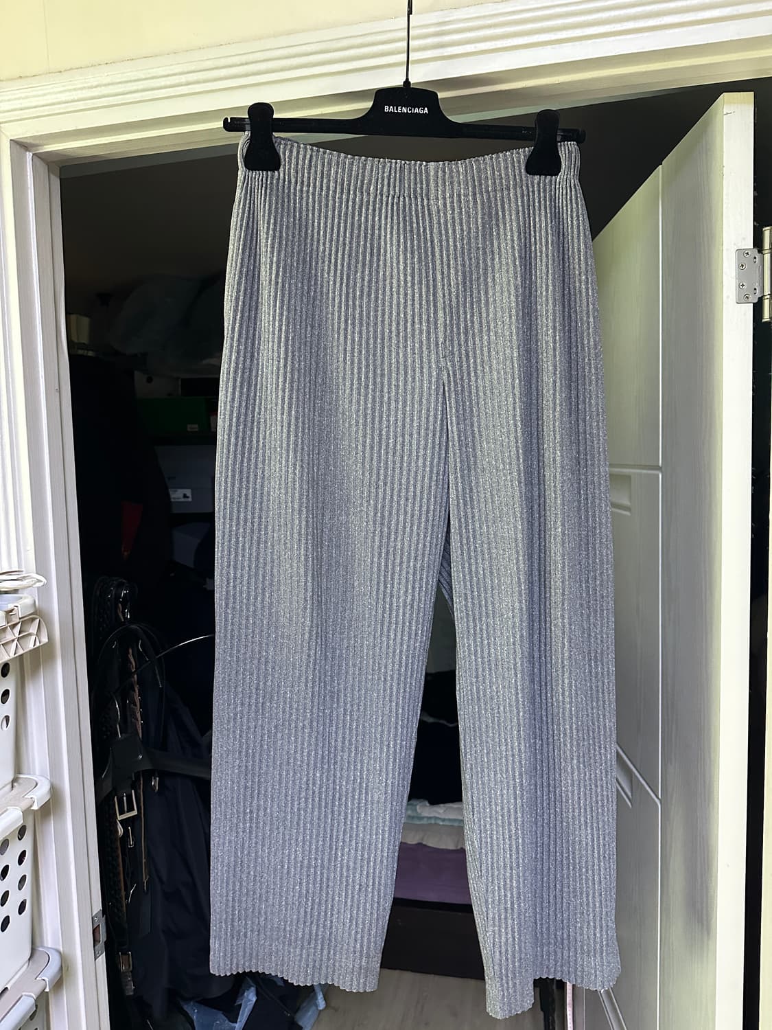 [2] 옴므플리세 헤더 플리츠 그레이 JF155 팬츠 상품이미지1