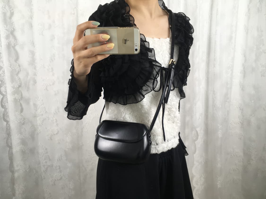 Real leather black mini cross bag 상품이미지2