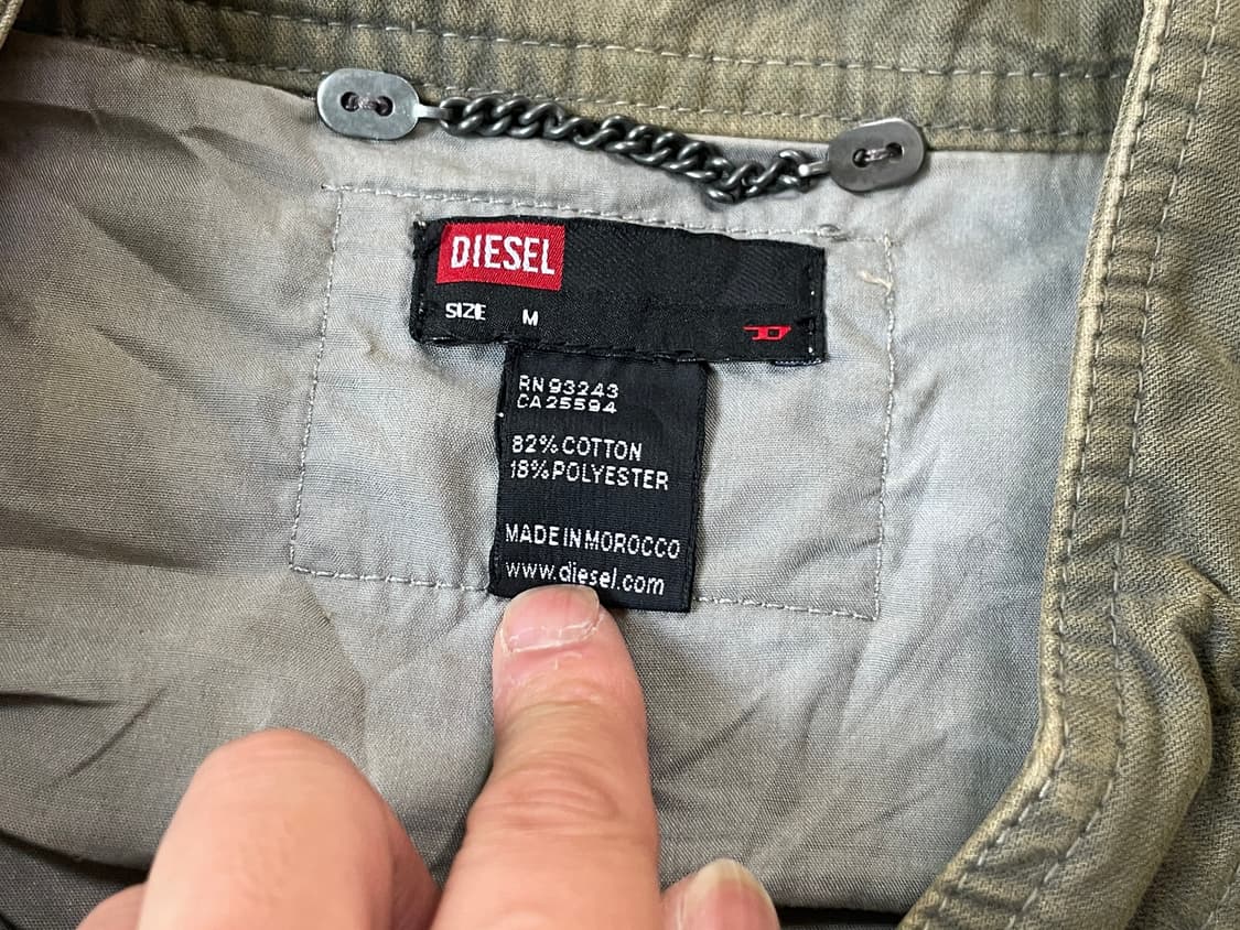 DIESEL 디젤 워크 유틸리티 코튼 벨티드 베스트 J03365 상품이미지4