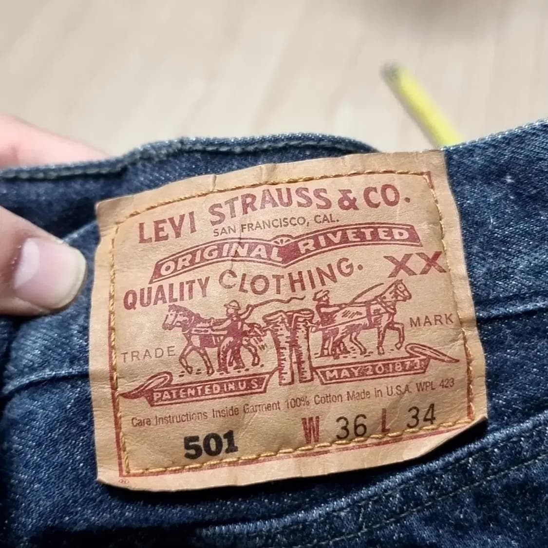 미제 usa 빈티지 데님 501팬츠(실측) 상품이미지5