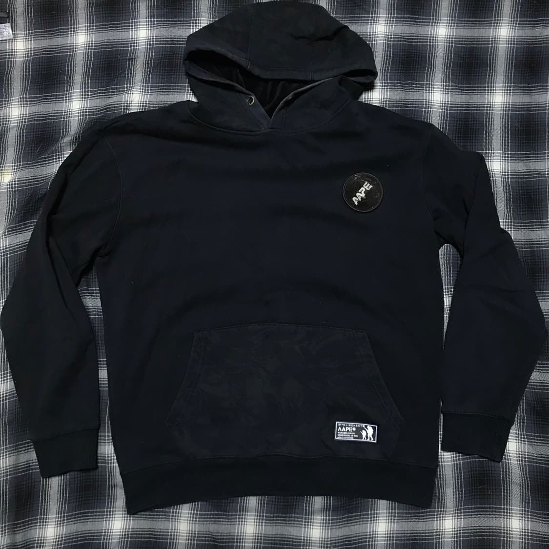 재팬 90-00s 베이프 aape 에이프 홀로그램 사루패턴 후드 상품이미지1