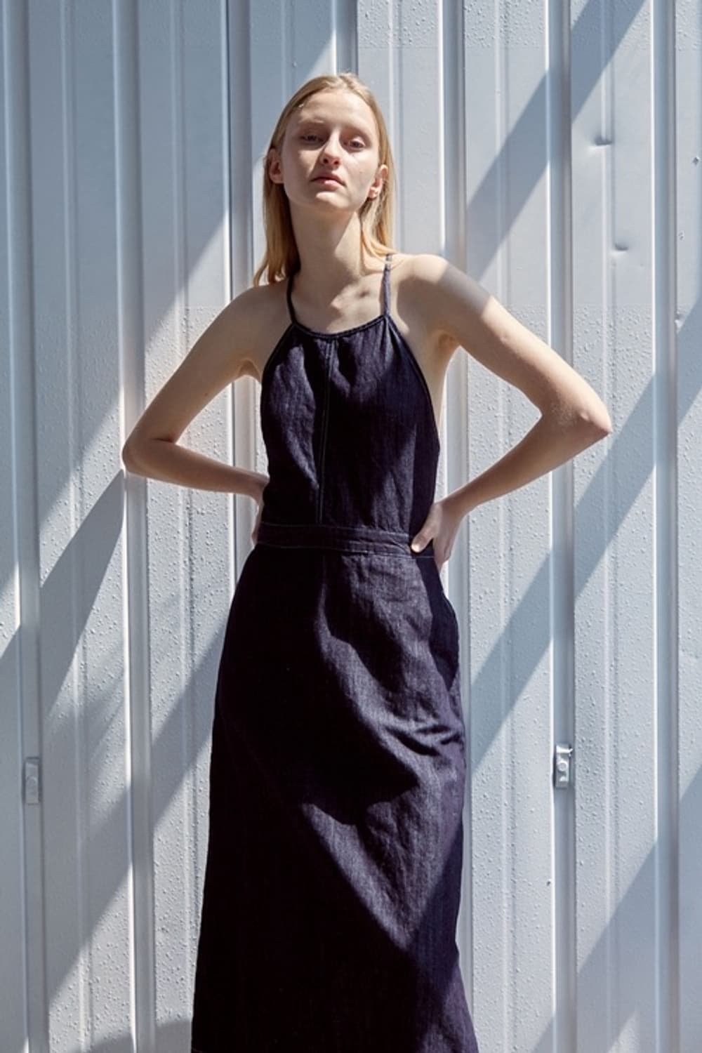 다이애그널 X 마리떼프랑소와저버 데님 원피스 상품이미지4