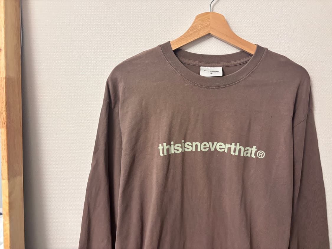 디스이즈네버댓 롱슬리브 티 M Brown 디네댓 상품이미지1