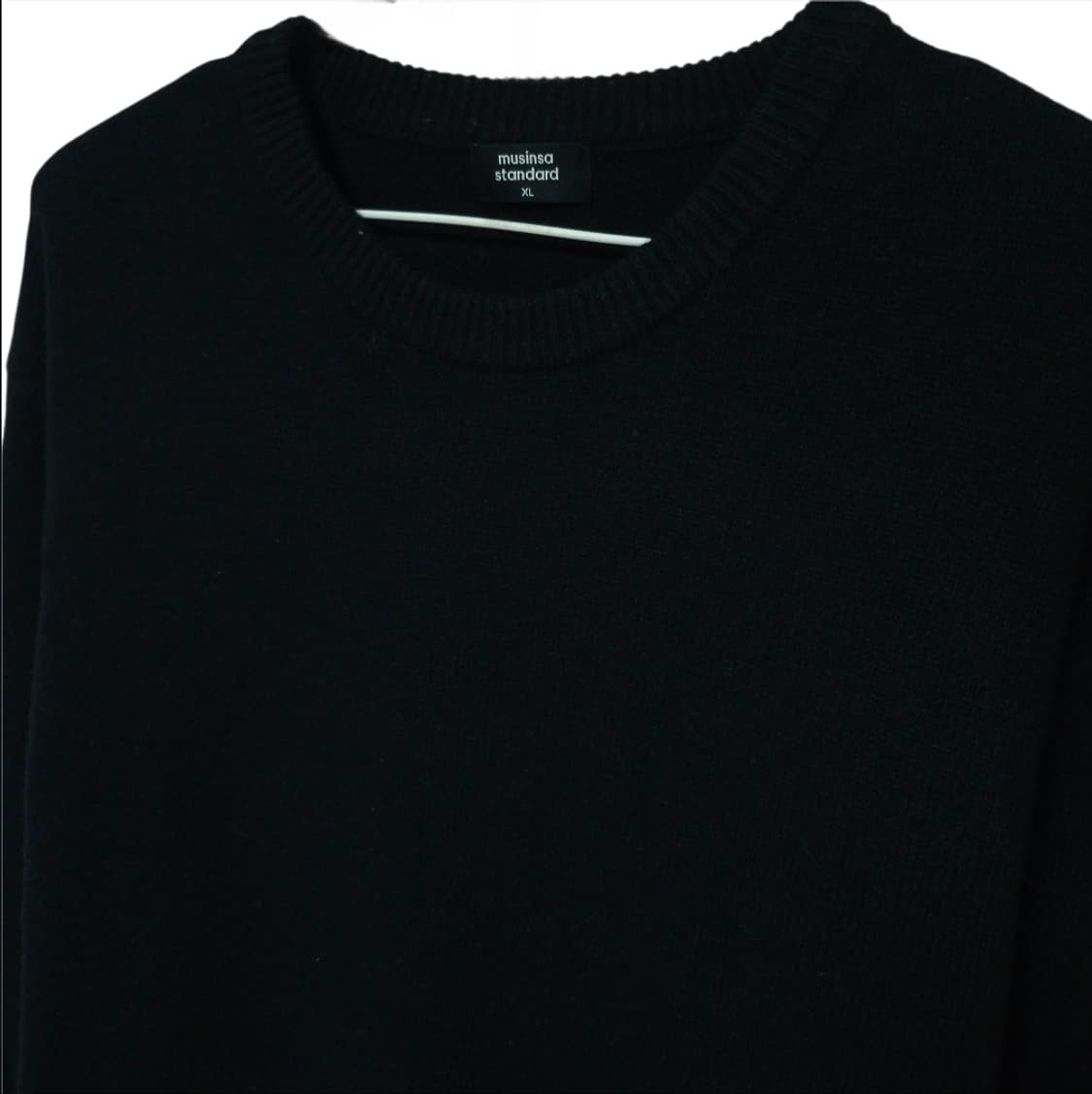 무신사 니트티셔츠 100-105 블랙 상품이미지4