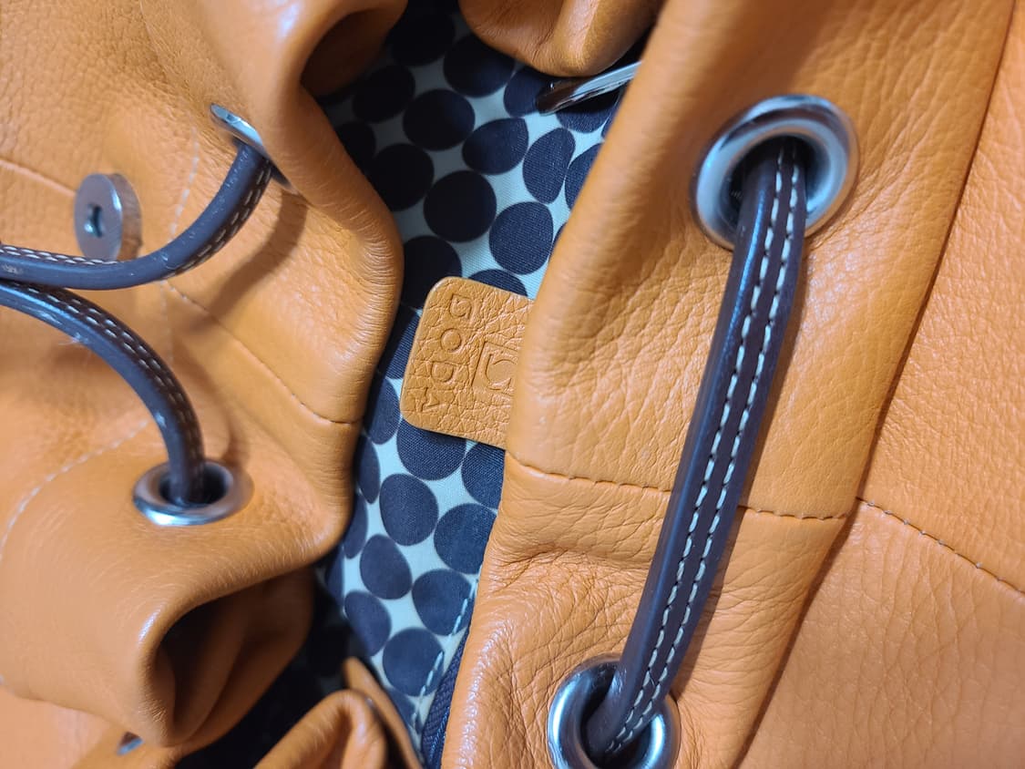 SODA 오렌지 가죽 백팩 상품이미지7