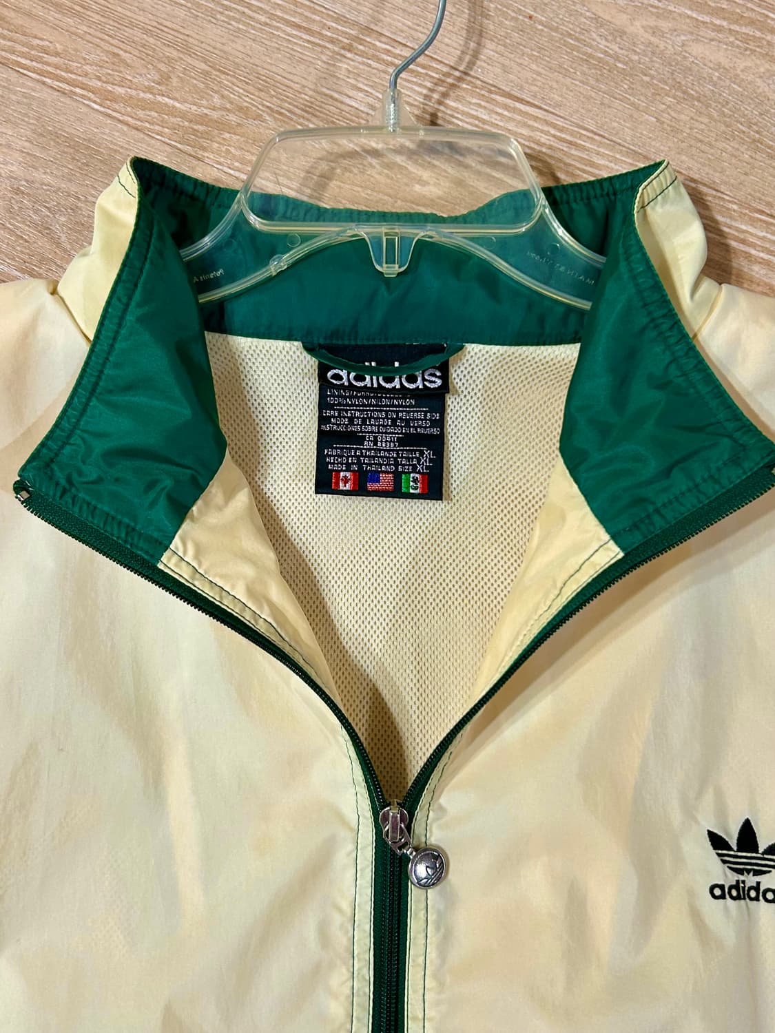 아디다스 80s 그린 아이보리 윈드브레이커 상품이미지3