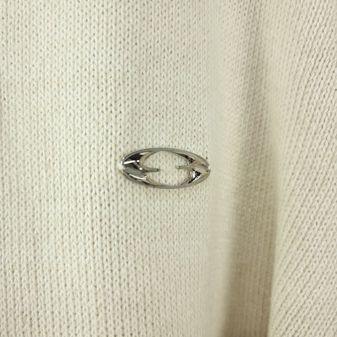 [그래일즈] 로고 엠블럼 오버핏 니트 후드 집업 베이지 M19961 상품이미지7