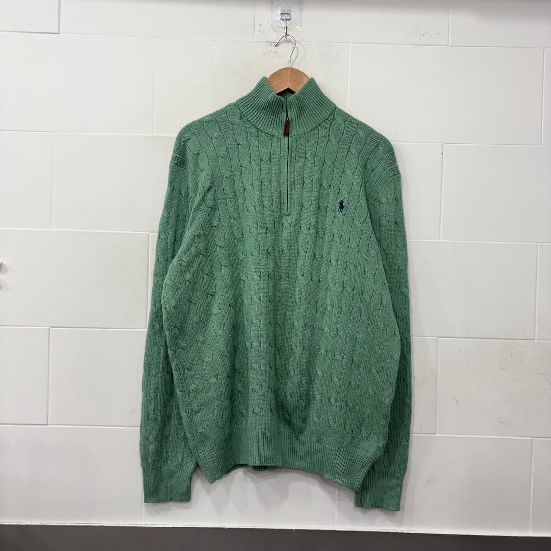 폴로랄프로렌 반집업 꽈배기 니트 상품이미지1