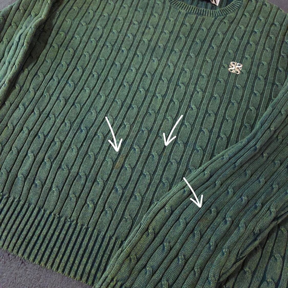 세터 클래식 다이드 케이블 니트 L 빈티지그린 상품이미지6