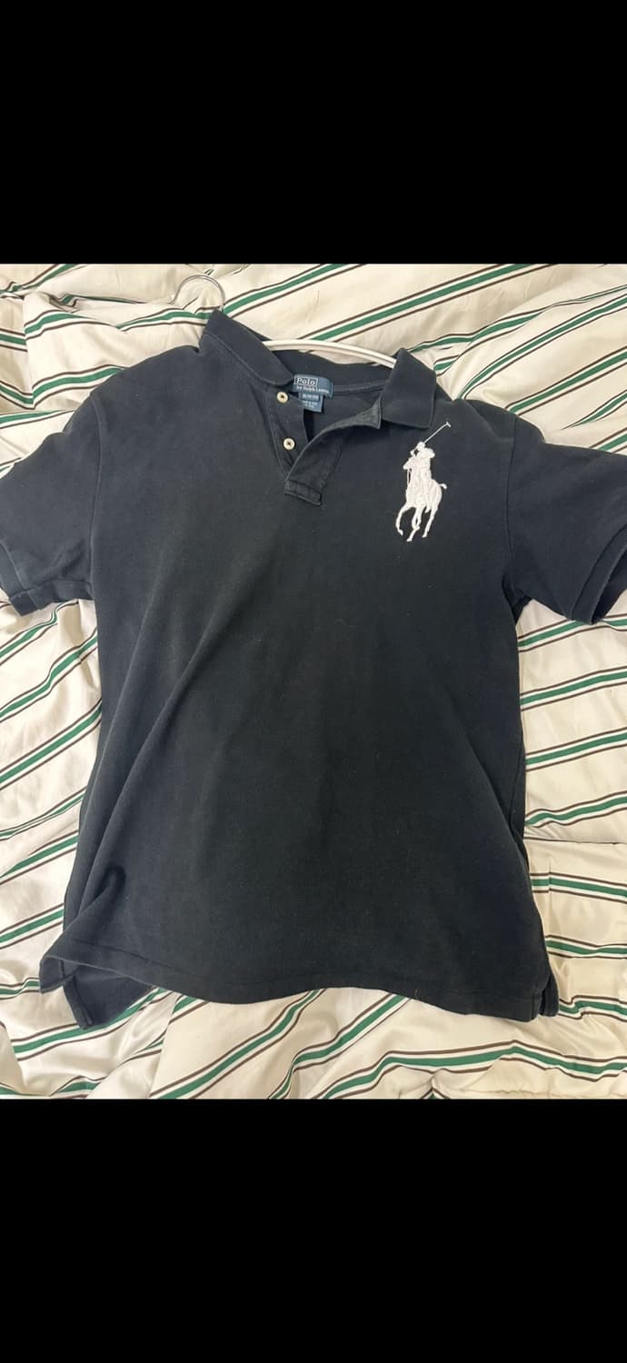 폴로 랄프로렌 블랙 빅포니 카라 반팔 상품이미지1
