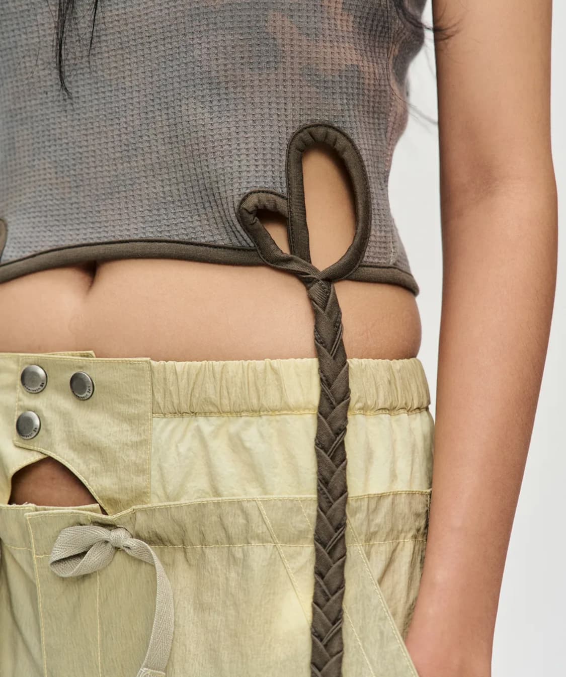 앤더슨벨 에센셜 카모플라쥬 핸드 브레이디드 와플 탱크탑 S 상품이미지3