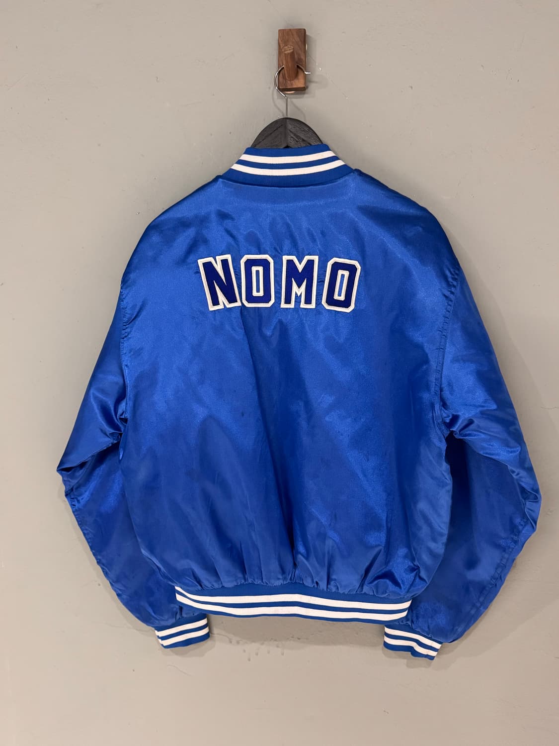 90s 토요타 x LA다저스 x 노모 히데오 사틴 봄버자켓  상품이미지3