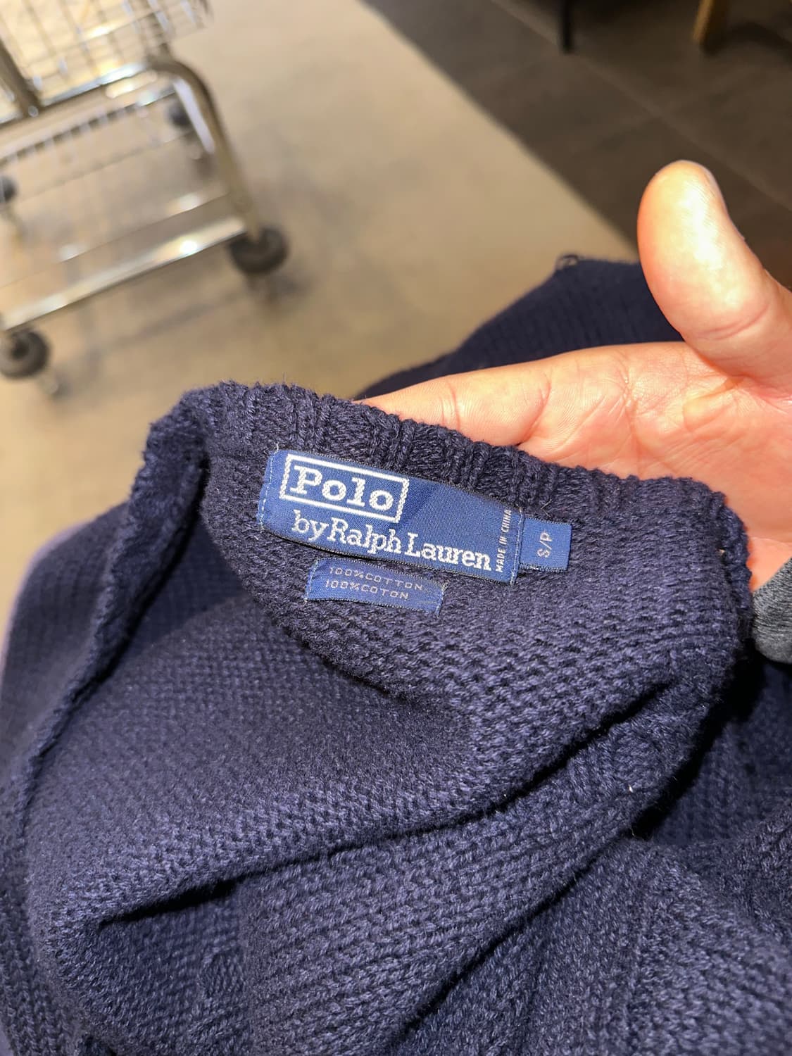 90’s Polo Ralph Lauren v-neck logo knit 상품이미지10