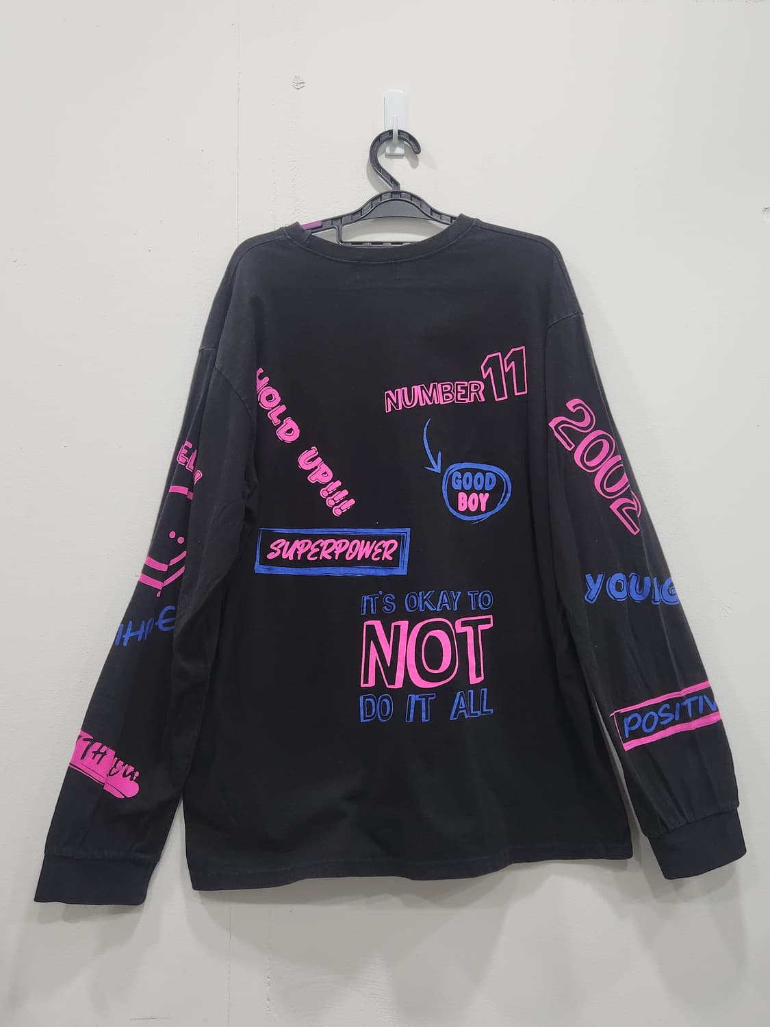 [F] Eighty 프린팅 롱슬리브 오버핏 긴팔티 남녀공용 95-100 상품이미지2