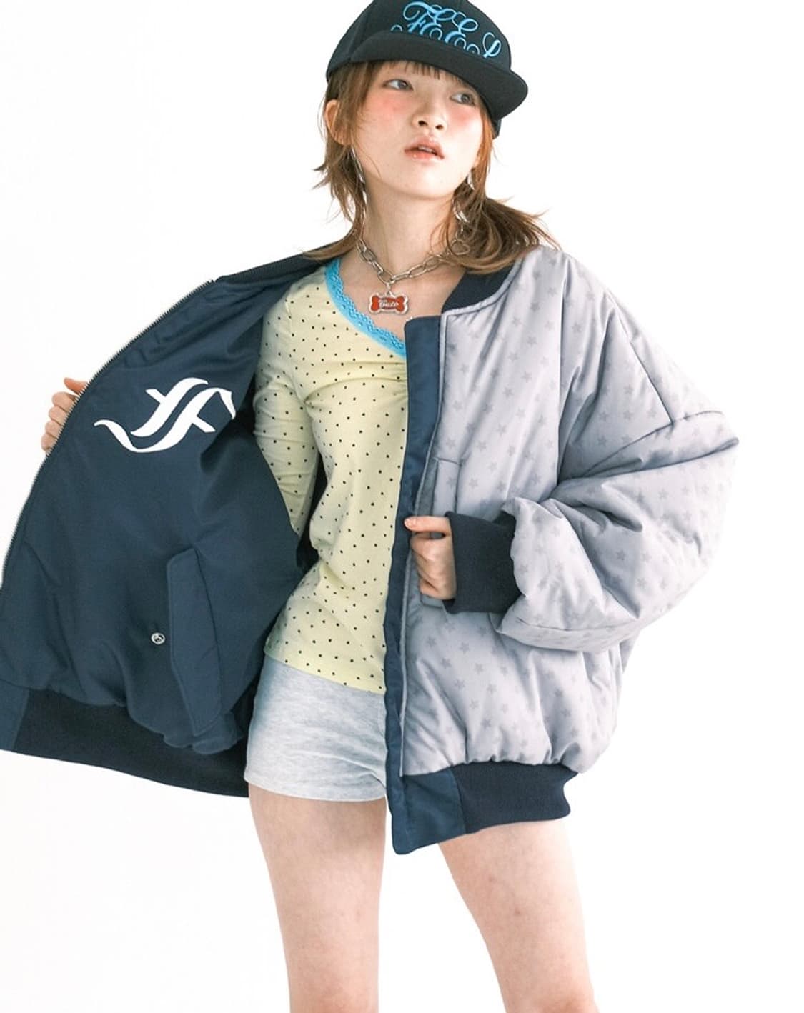 샵페어리 봄버자켓 patch bomber padded jacket (na 상품이미지1