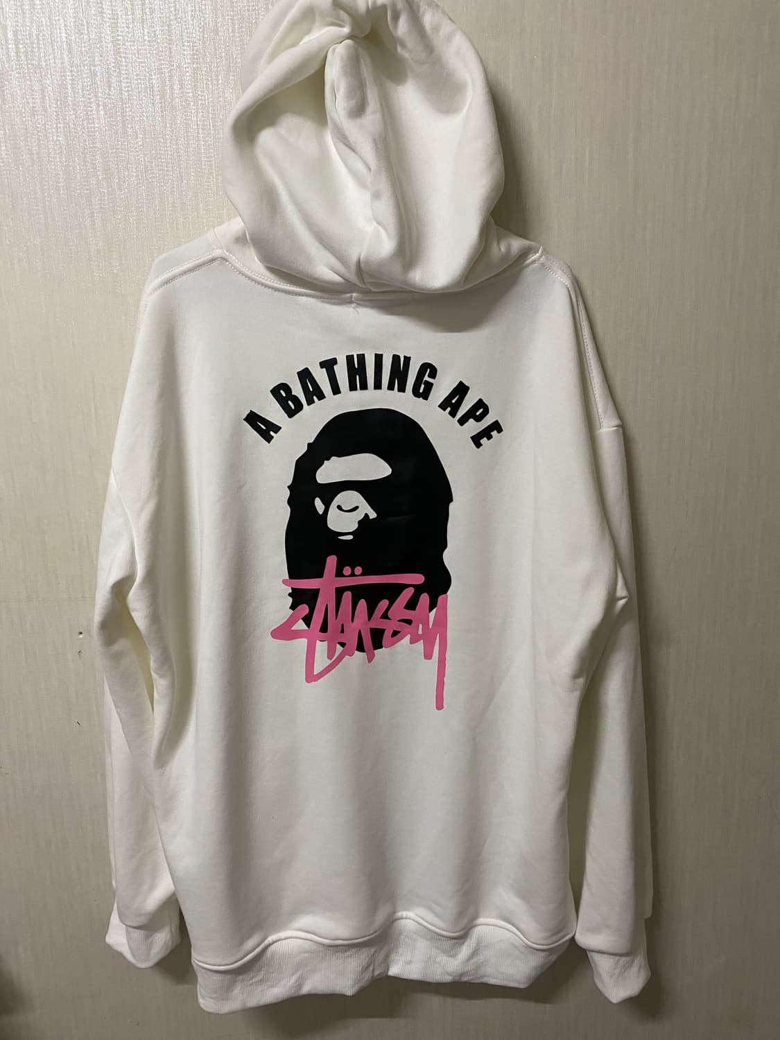 A BATHING APE X STUSSY 콜라보 후드티 M 상품이미지4