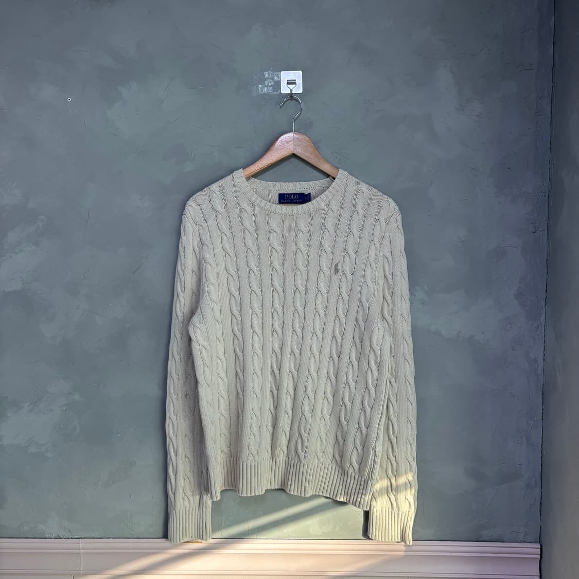 폴로 랄프로렌 꽈배기 니트 아이보리 상품이미지1