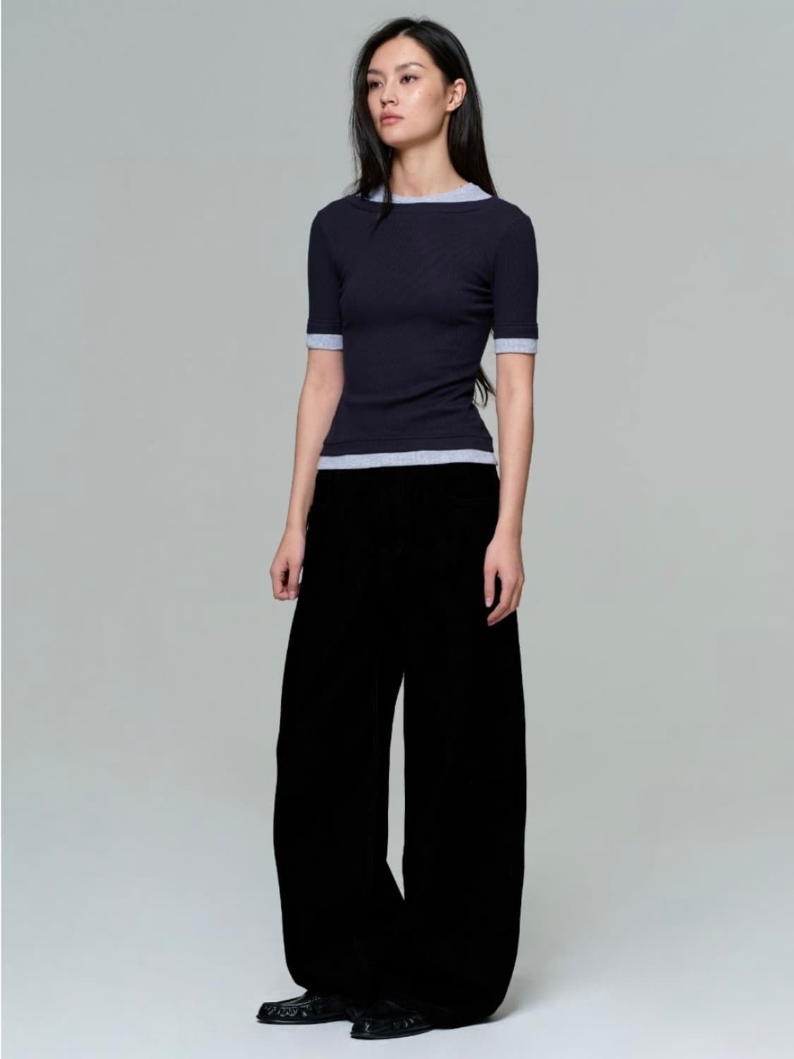 ERA wide fit denim pants_black 상품이미지2