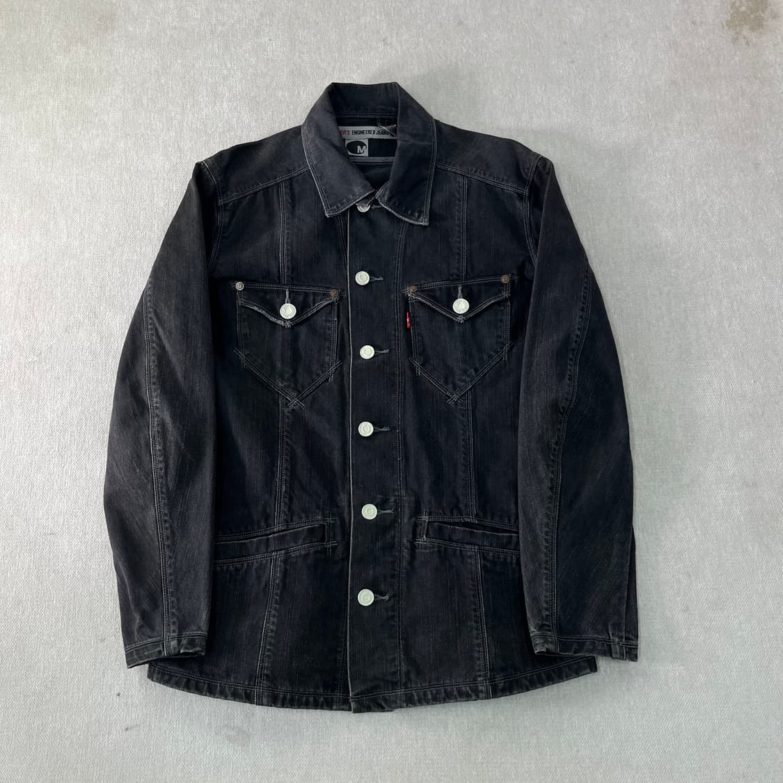 95 리바이스 엔지니어드 진 블랙 데님 자켓  상품이미지1