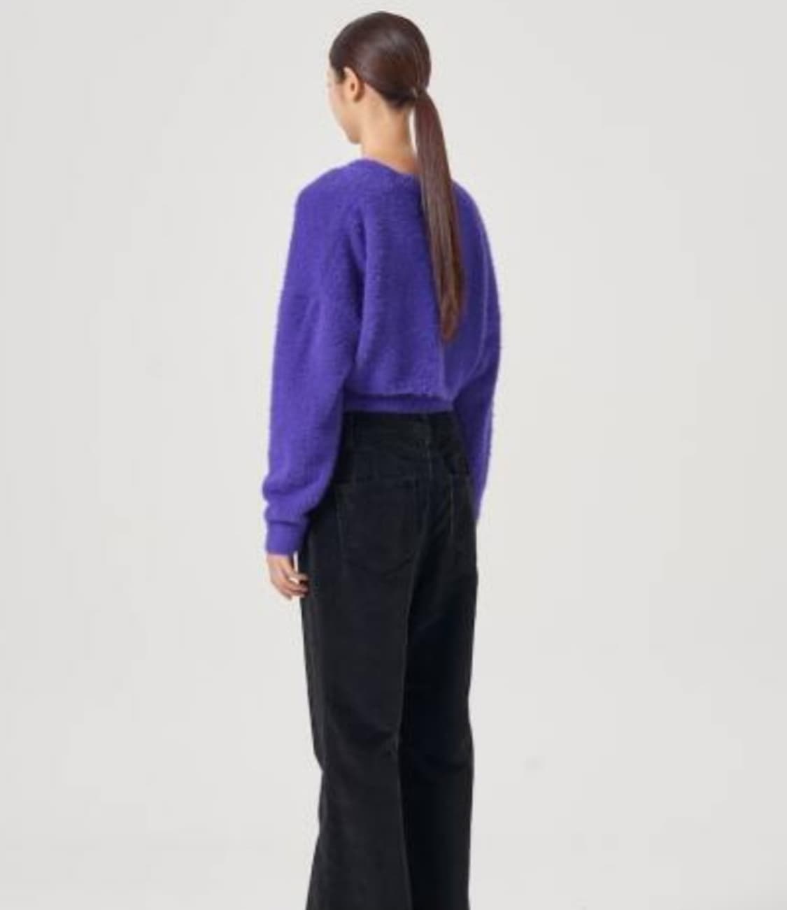 새상품) 에잇세컨즈 볼레로 가디건 퍼플 S(55사이즈) 상품이미지4