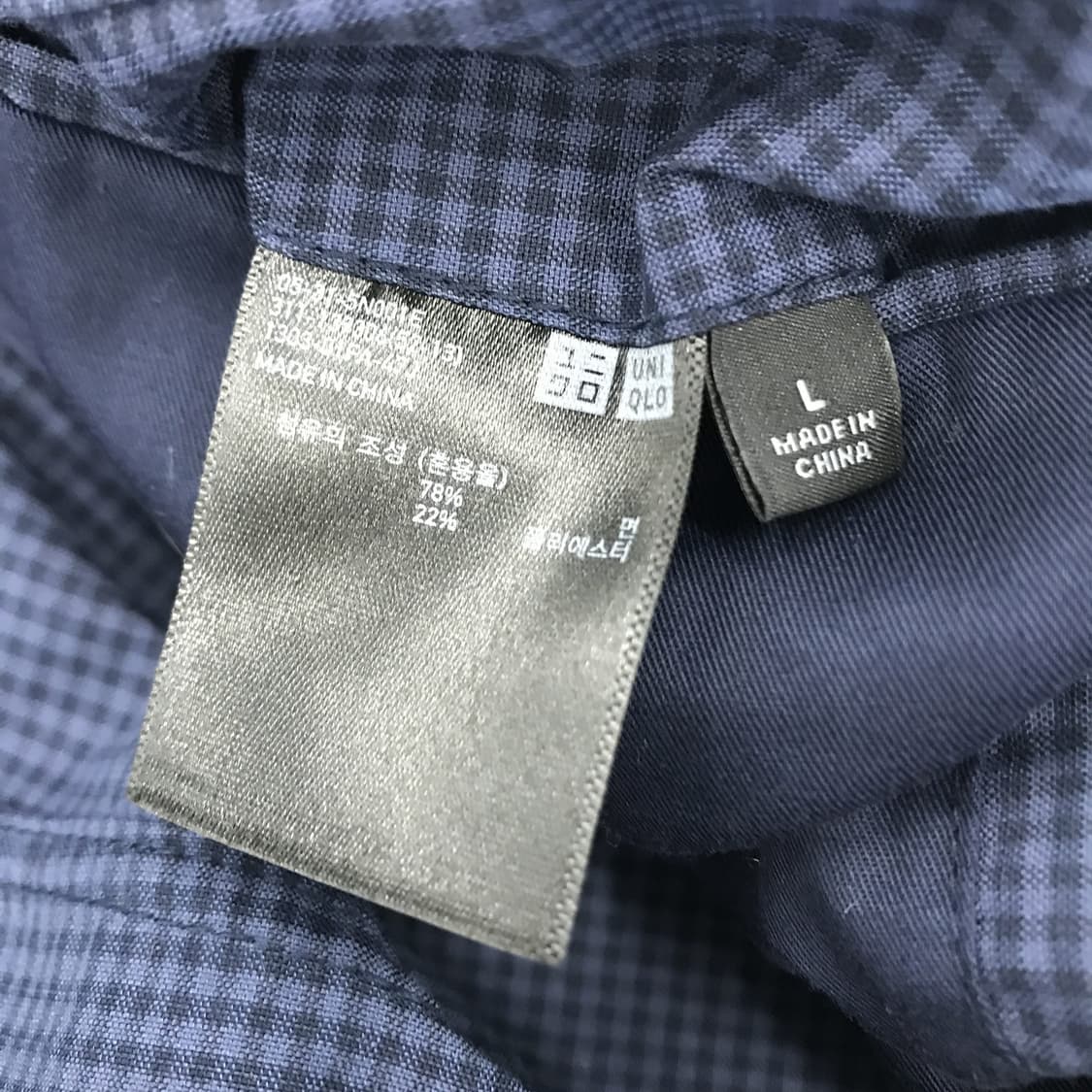 유니클로 체크 코튼 블레이저자켓 [L] 상품이미지6