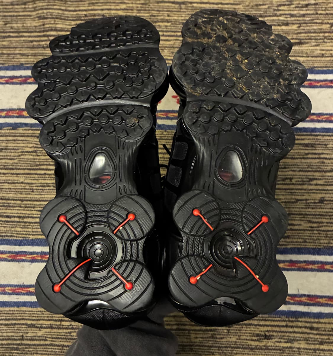 (250)NIKE 나이키 샥스 TL 메탈릭 블랙 앤 맥스 오렌지 런닝화 상품이미지8