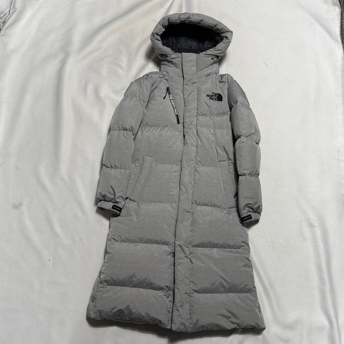 XS 노스페이스 그레이 슈퍼 에어 다운 롱패딩 상품이미지2