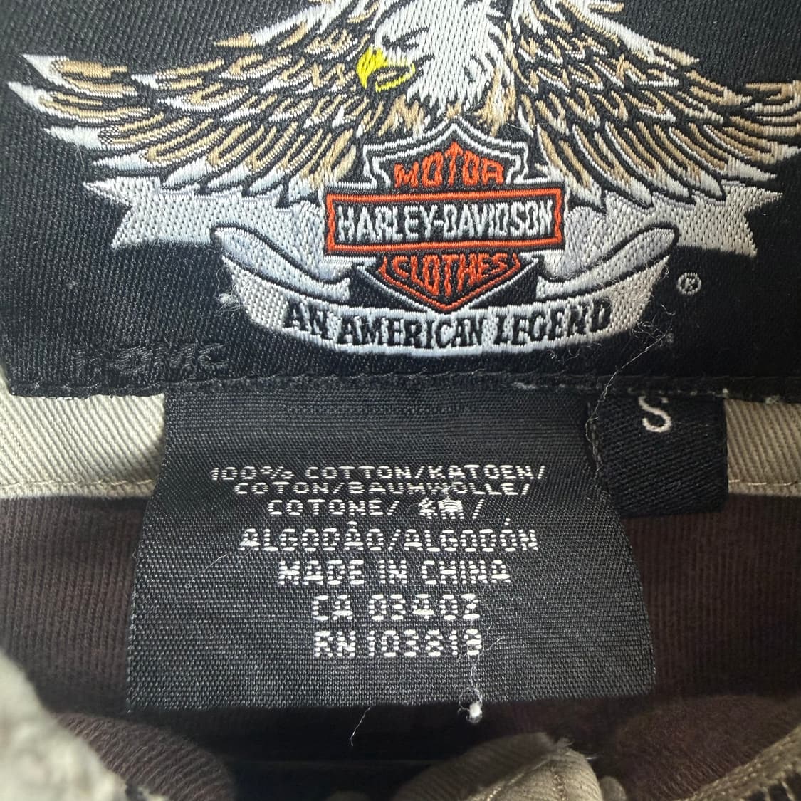 (S) 할리데이비슨 00s 버튼 워크 자켓 베이지 상품이미지3