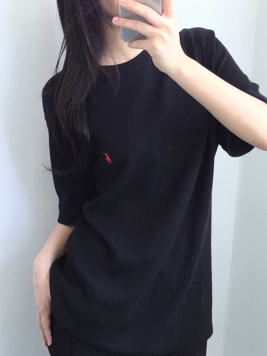 Polo 폴로 랄프로렌 블랙 와플 티셔츠 상품이미지2