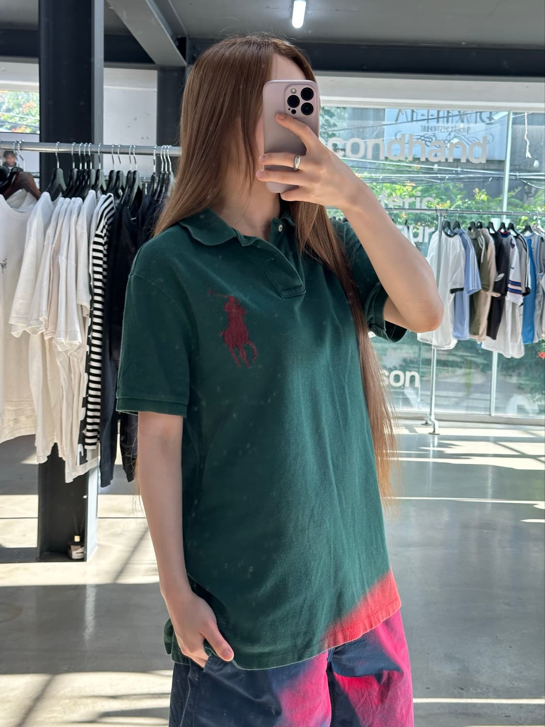 폴로랄프로렌 빅포니 넘버링 Pk반팔티 그린 상품이미지3