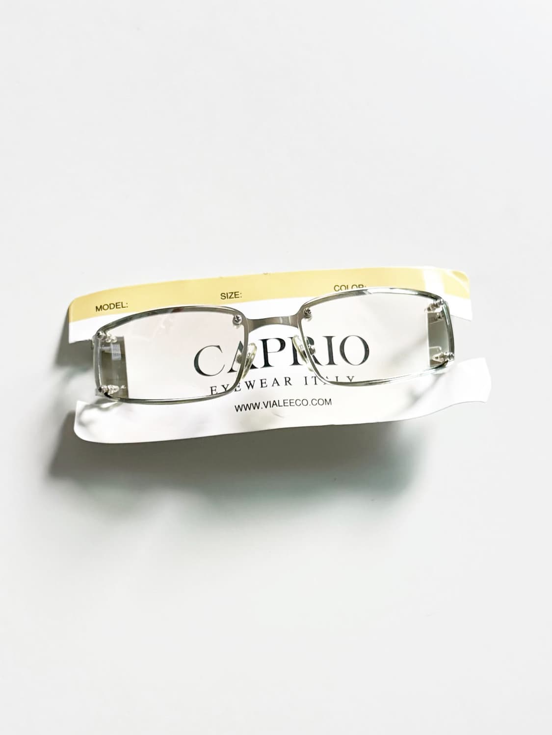 CAPRIO 무테 스퀘어 메탈 프레임 빈티지 틴트 선글라스 상품이미지2