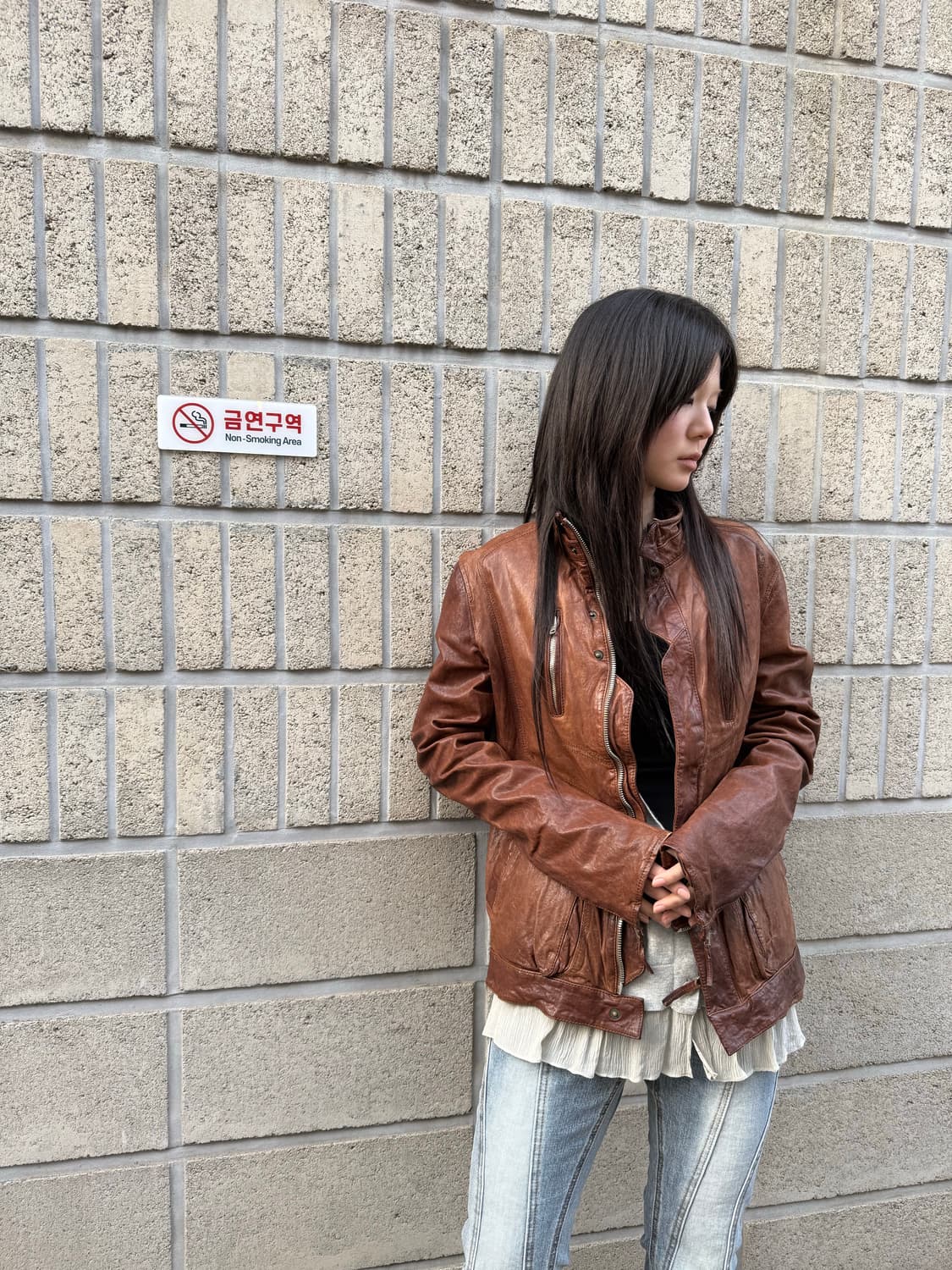 램스킨 브라운 레더 자켓 상품이미지7