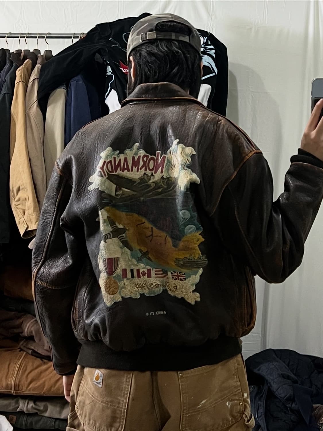 아비렉스 노르망디 A-2 가죽자켓 상품이미지4