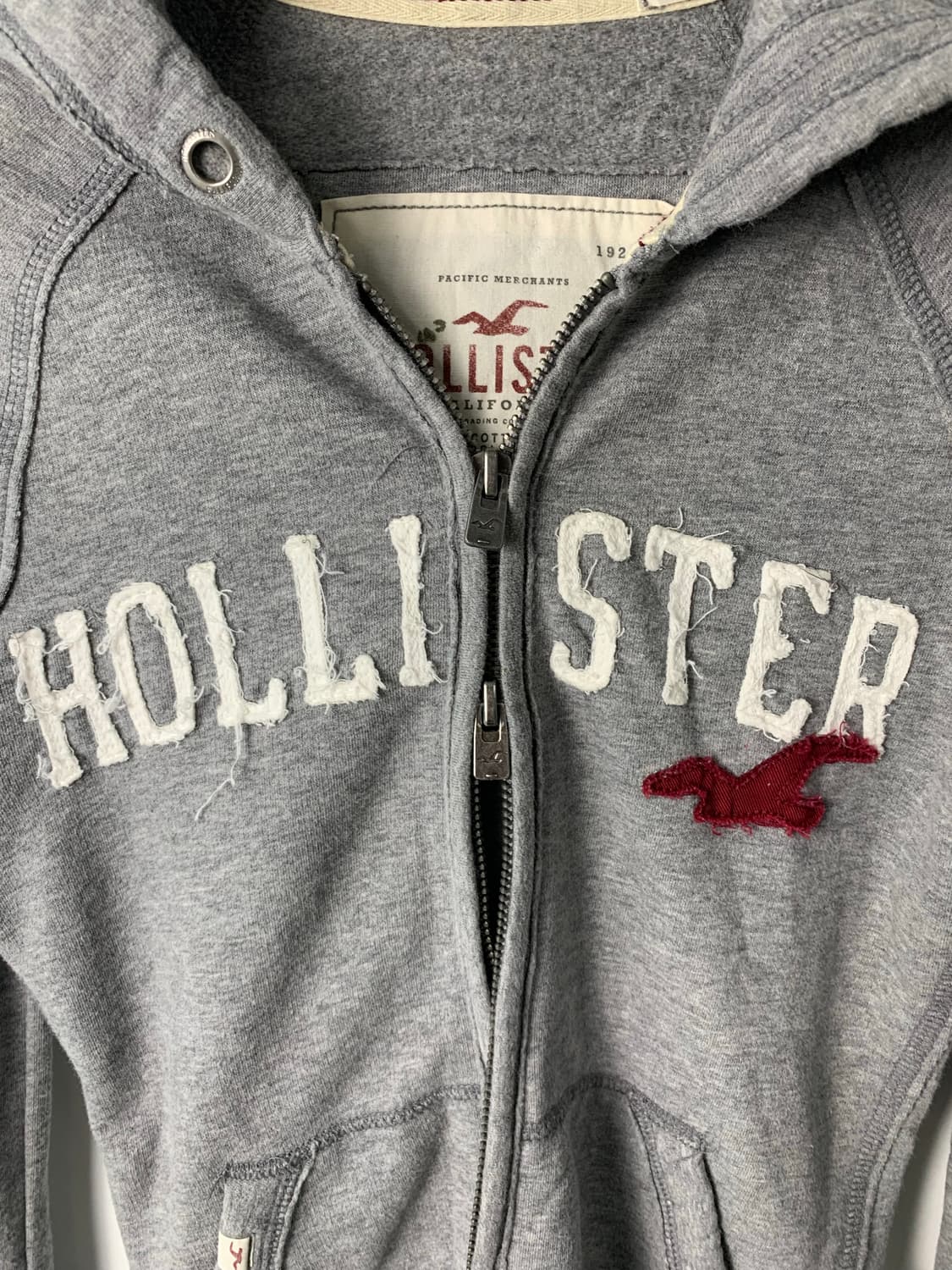 홀리스터 y2k 와투케 딱붙핏 그레이 후드집업 상품이미지5