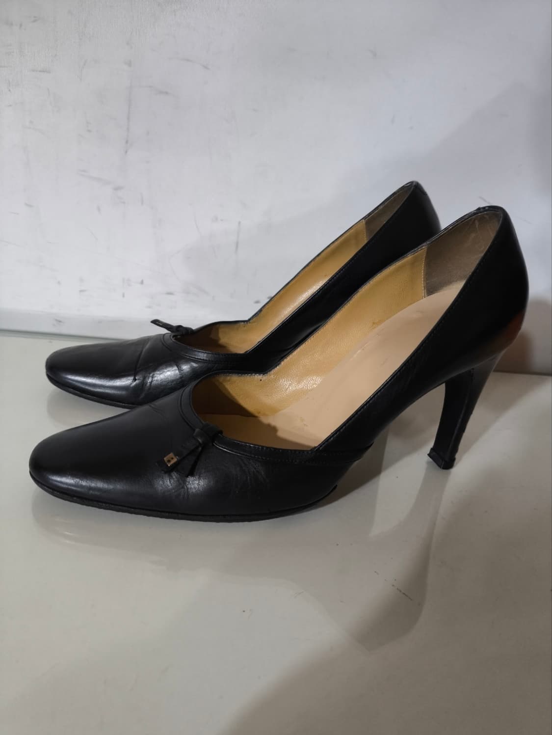 235~240mm 발리 블랙리본 힐 구두 상품이미지1