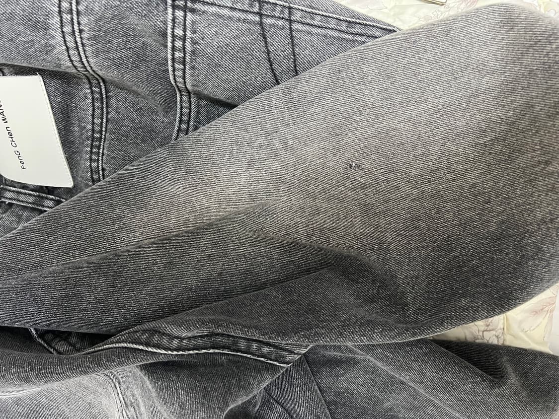 펑첸왕 비대칭 패널 와이드 진 M 상품이미지7