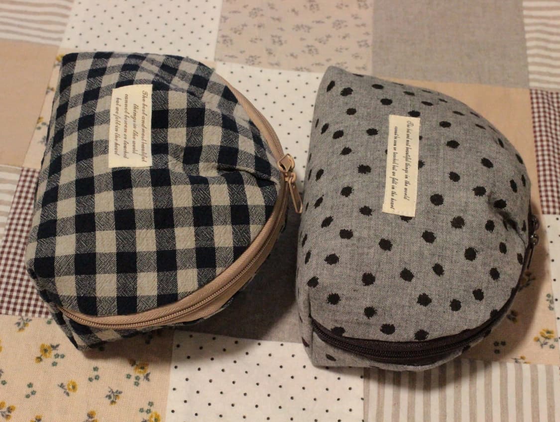 핸드메이드 핀턱 지퍼 파우치 상품이미지5