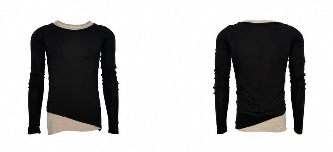 Asymmetric Layered long Sleeve top 상품이미지2