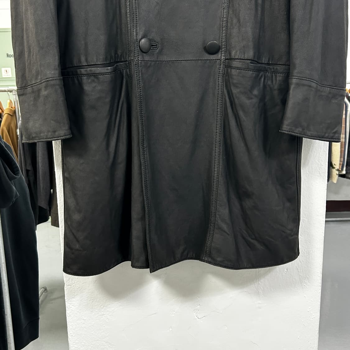 엠포리오 아르마니 레더 더블 코트  상품이미지6