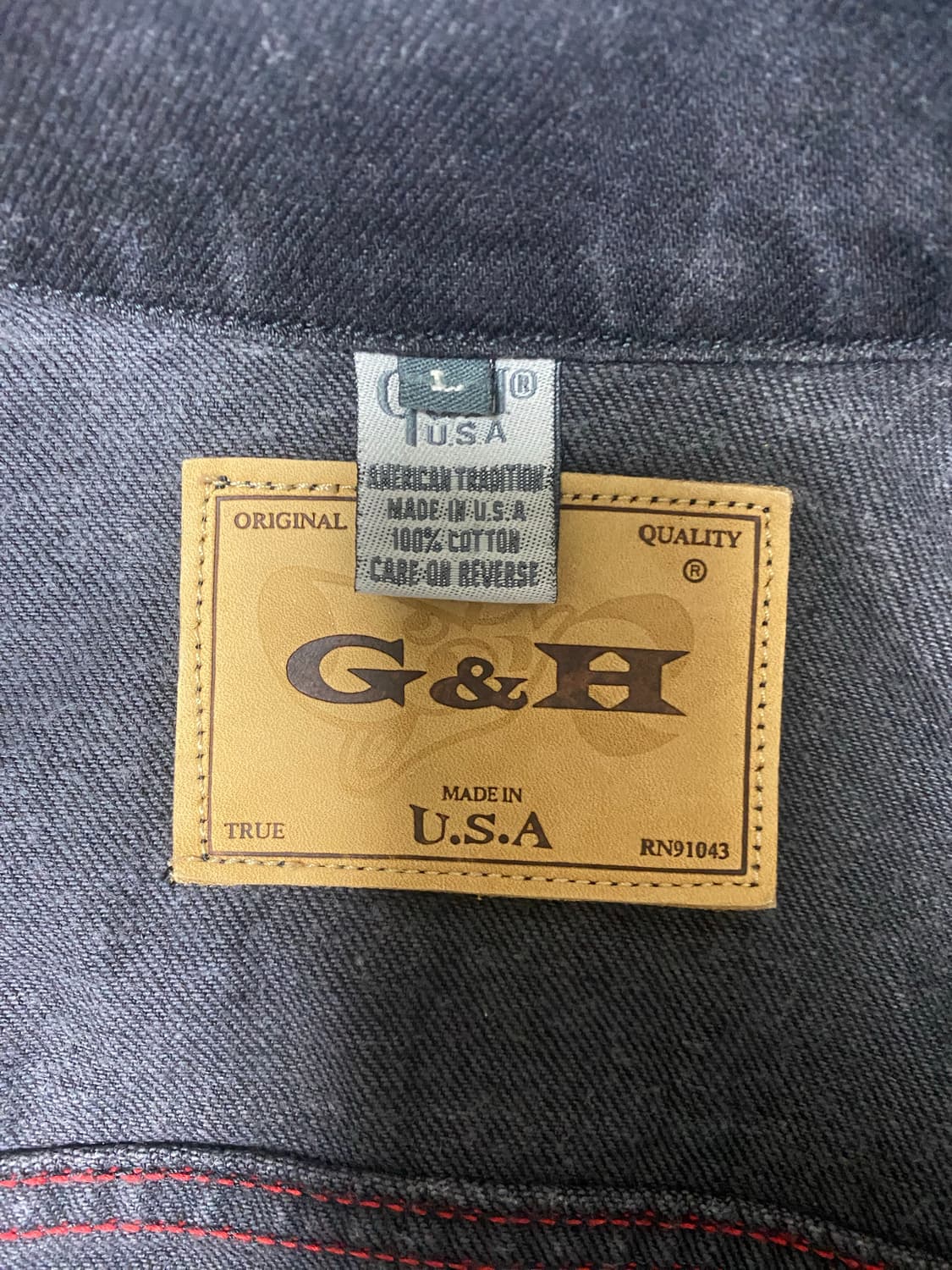 USA G&H 데님 자켓 블랙 청자켓 상품이미지5