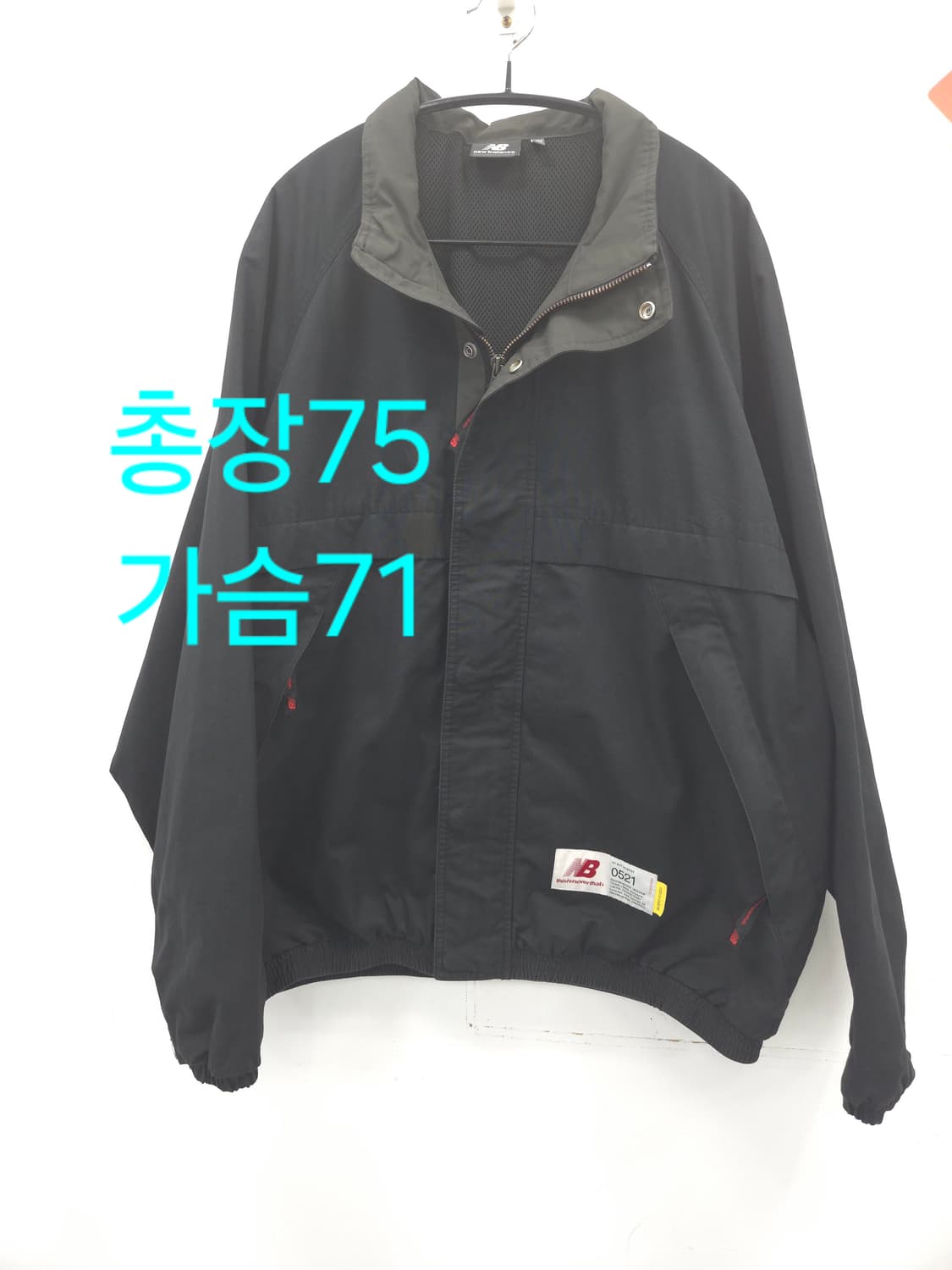 XL 디스이즈네버댓 X 뉴발란스 블랙 바람막이 점퍼 상품이미지1